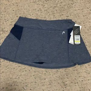 NWT HEAD blue mesh tennis skirt